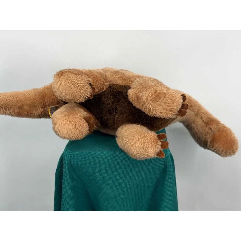 Vintage 1980 R Dakin Dinosaur Plush Tan Brown Apatosaurus Stuffed Animal Toy